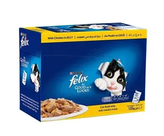 Purina Felix Adult Cat Food with Chicken In Jelly, 12x85g