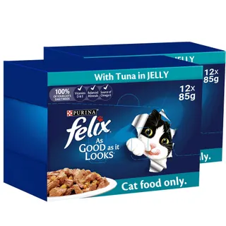 Purina Felix Adult Cat Food with Tuna In Jelly, 12x85g