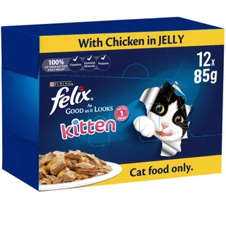 Purina Felix Kitten Food with Chicken In Jelly, 12x85g