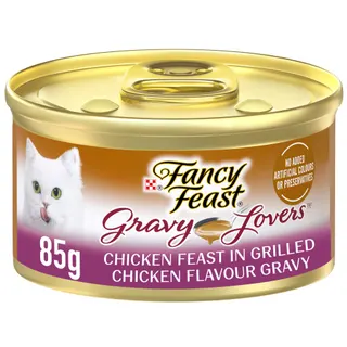 Fancy Feast Gravy Lovers Chicken Feast in Grilled Chicken Flavour Gravy Cat Wet Food, 85g