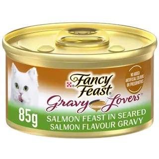 Fancy Feast Gravy Lovers Salmon Feast in Grilled Salmon Flavour Gravy Cat Wet Food, 85g