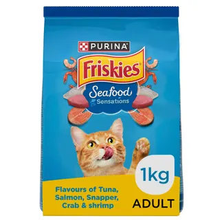 Friskies Adult Seafood Sensations Cat Food Bag, 1kg