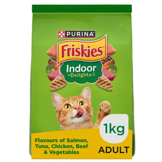 Friskies Adult Indoor Delights Dry Cat Food Bag, 1kg