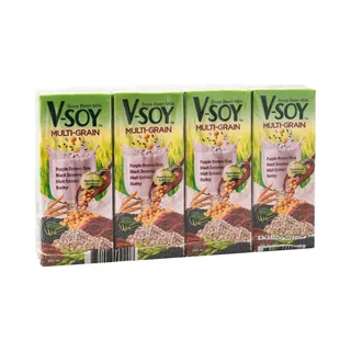 V-Soy Multi Grain Soya Milk 200 ML X 4