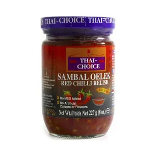 THAI CHOICE RELISH SAMBAL OELEK RED CHILLI 227GM