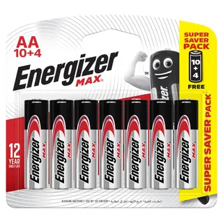 Energizer Max Alkaline AA Batteries, 14 Pieces