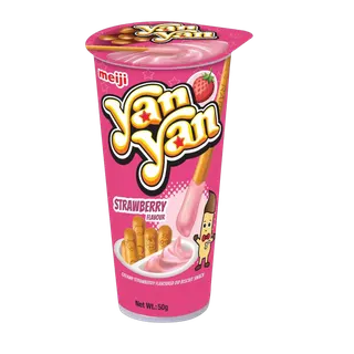 Yan Yan Biscuit Sticks with Strawberry Dip, 50g