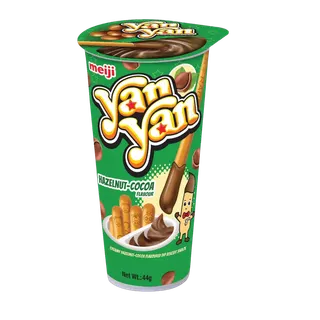 Meiji Yan Yan Finger Biscuits with Creamy Hazelnut & Cocoa Dip, 44g