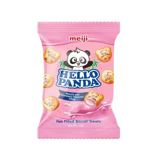 Hello Panda Biscuits with Creamy Strawberry Filling, 32g
