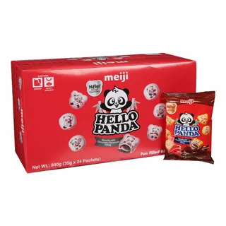 Hello Panda Chocolate Filled Biscuits, 24x35g