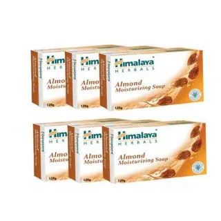 Himalaya Herbals Moisturizing Soap Bars with Almond Oil, 6x125g
