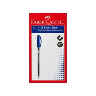 Faber Castell Blue Ballpoint Pens 0.7mm, 50Pcs