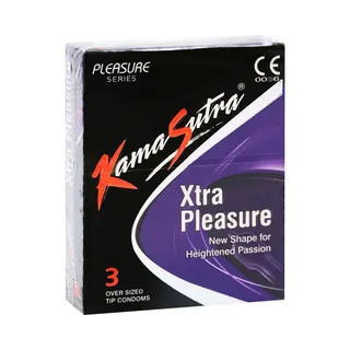 Kama Sutra Xtra Pleasure Over Sized Tip Condoms, 3 Pieces