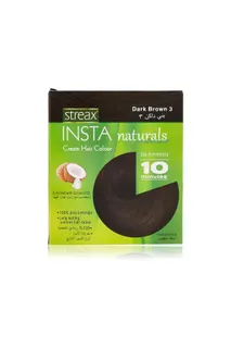 Streax Insta Naturals Creme Hair Colour - 3 Dark Brown 15ml