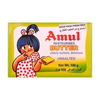 Amul Pasteurised Unsalted Butter, 100g