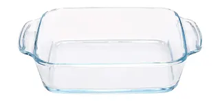Borosil Clear Square Glass Baking Dish, 800ml
