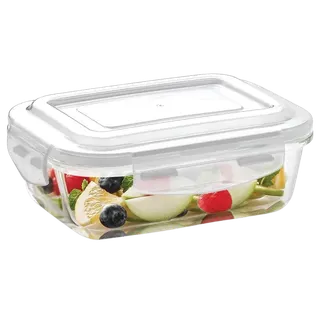 Borosil Klip N Store Rectangular Glass Container, 370ml