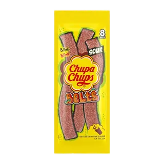 Chupa Chups Blink Cola Flavour 8 Sour Belts Soft Candy, 57g