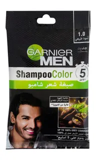 Garnier Men Shampoo Hair Color Natural Black 1.0, 1 Pack