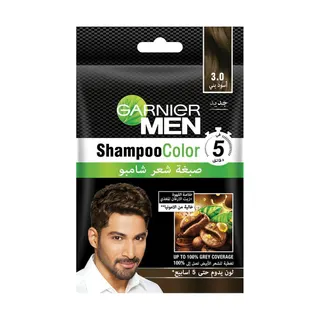 Garnier Men Hair Coloring Shampoo Black Brown 3.0, 1 Pack