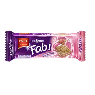 Parle Hide N Seek Fab Strawberry Biscuits, 75g
