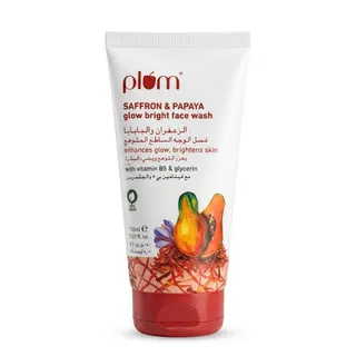 Plum Saffron & Pappaya GlowBright Face Wash, 150ml