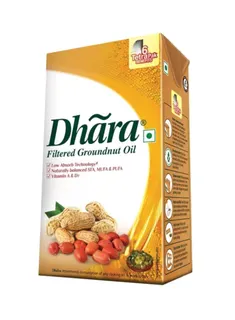 Dhara Groundnut Oil, 1L