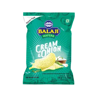 Balaji Cream&Onion Potato Chips, India, 135g