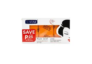 Star Kojic Acid Skin Bright Soap Value Pack, 3x75g