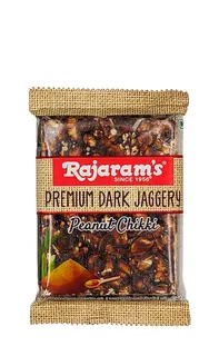 Rajaram's Premium Dark Jaggery Peanut Chikki, 100g