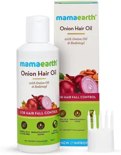 MamaEarth Onion Hair Oil For Hair Regrowth & Hair Fall Control With Redensyl, 150 ml