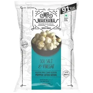 Mr. Makhana Gluten-Free Sea Salt & Vinegar Popped Lotus Seeds, 75g
