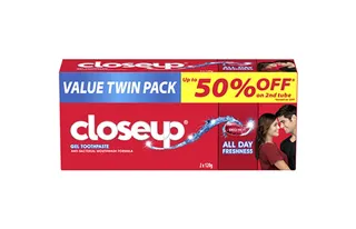 Closeup Red Hot Toothpaste Twin Pack, 2x120g