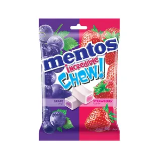 Mentos Grape & Strawberry Flavours Chewy Candy Bag, 140g
