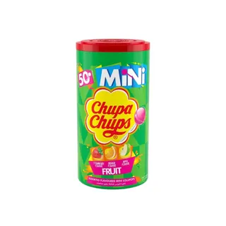 Chupa Chups Fruit Flavoured Mini Lollipops Tube, 50 Pieces, 300g