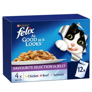 Felix As Good As it Looks Favourites Selection Adult Wet Cat Food, 12x85g