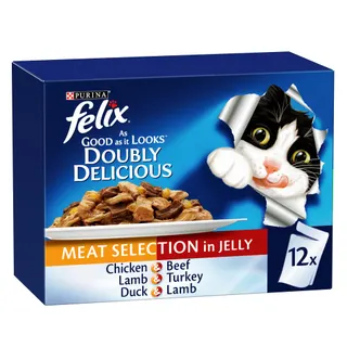 Felix As Good As It Looks with Beef in Jelly Adult Wet Cat Food, 12x85g
