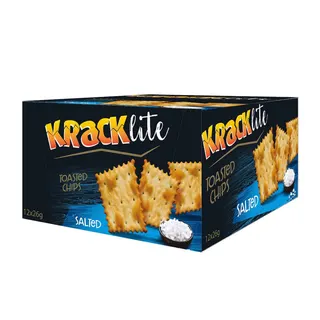 Kracklite Salted Toasted Chips, 12x26g