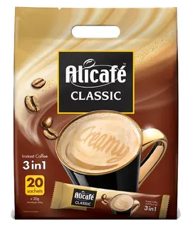 Alicafe Classic 3-in-1 Coffee Sticks, 20x20g
